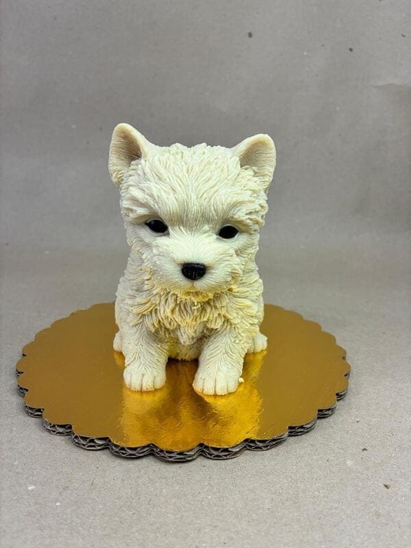 Gelatina artística de figura de perro
