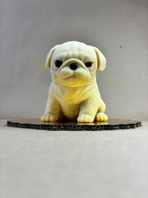Gelatina artística de figura de pug