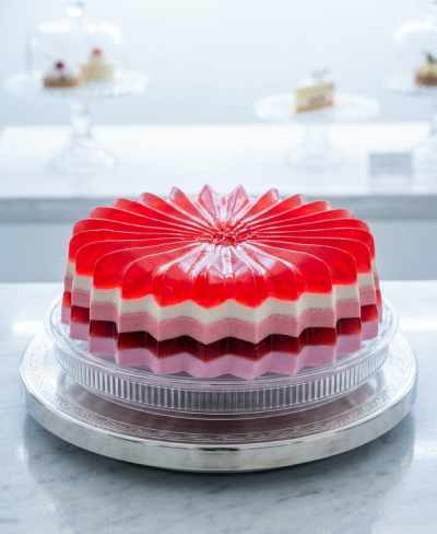 Gelatina de fresa multicolor