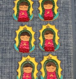 Galleta decorada de la Virgen de Guadalupe para el 12 de diciembre
